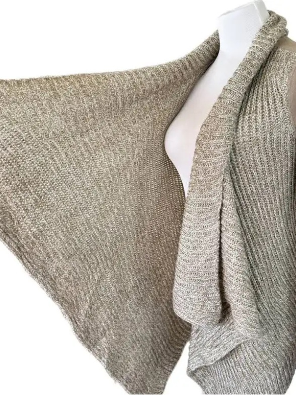 Prana Dark Khaki organic cotton and wool blend demure cardigan NWT - Picture 3 of 15